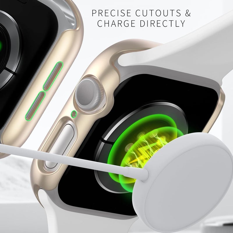 Rontion 6 Pack Hard PC Case Compatible with Apple Watch Series 11/10 46mm with Tempered Glass Screen Protector, Ultra-Thin Scratch Resistant Protective Bumper Cover for iWatch 11/10 46mm Accessories - Image 5